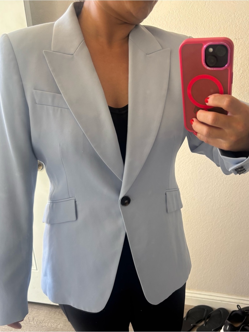 Reiss Pastel Blue Single-Button Blazer like new